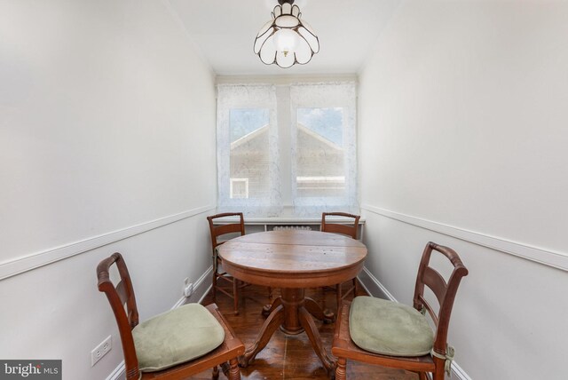 2806 Northumberland Hwy, Lottsburg, VA 22511 - dining space with baseboards and a chandelier