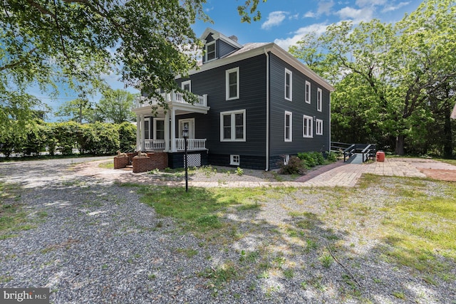 2806 Northumberland Hwy, Lottsburg, VA 22511 - view of front of property featuring a patio area and a balcony