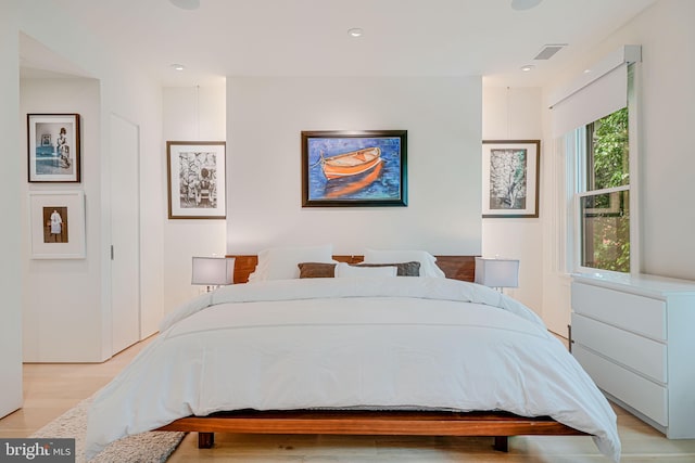 1448 Corcoran St NW, Washington, DC 20009 - bedroom featuring light wood-style flooring and recessed lighting