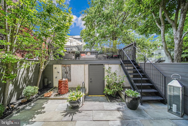 1448 Corcoran St NW, Washington, DC 20009 - view of patio / terrace with stairway