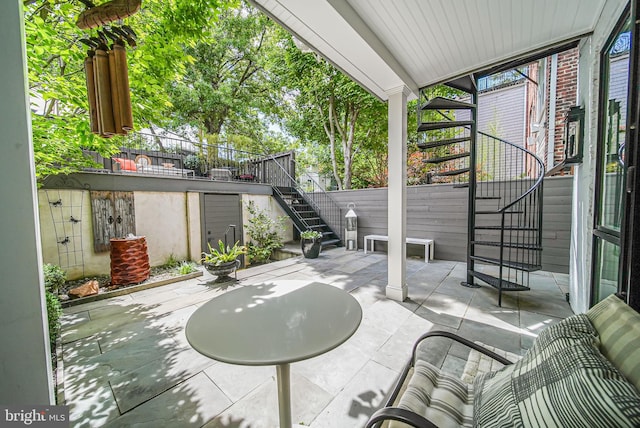 1448 Corcoran St NW, Washington, DC 20009 - view of patio featuring stairs