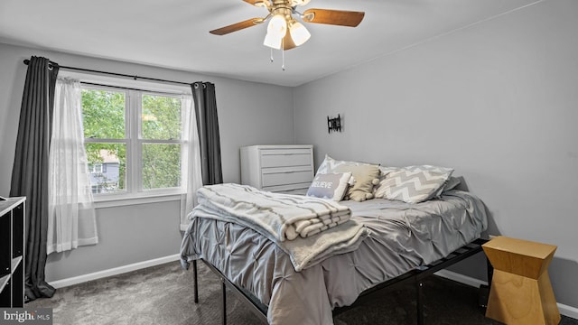 141 N Woodbine Ave, Langhorne, PA 19047 - bedroom with carpet floors, baseboards, and ceiling fan
