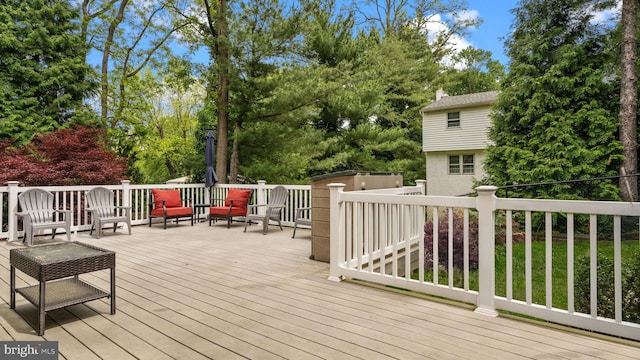 141 N Woodbine Ave, Langhorne, PA 19047 - deck with view of scattered trees