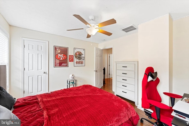 308 Fawn Dr, Winchester, VA 22602 - bedroom featuring wood finished floors and a ceiling fan