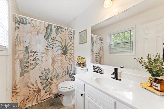 308 Fawn Dr, Winchester, VA 22602 - full bathroom with vanity, toilet, and a shower with curtain