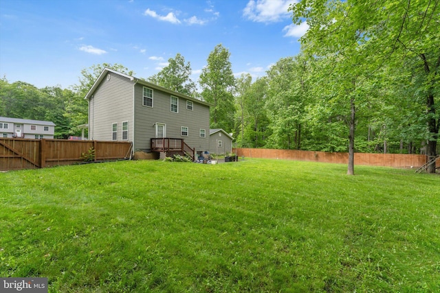 308 Fawn Dr, Winchester, VA 22602 - view of yard with a deck