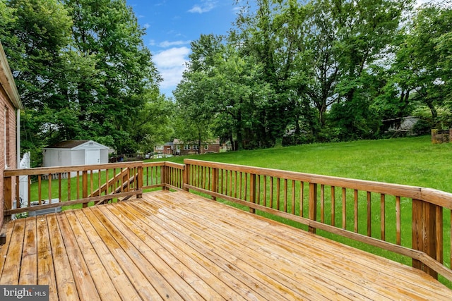 1501 Stirling Ct, Fort Washington, MD 20744 - deck with a lawn and view of wooded area