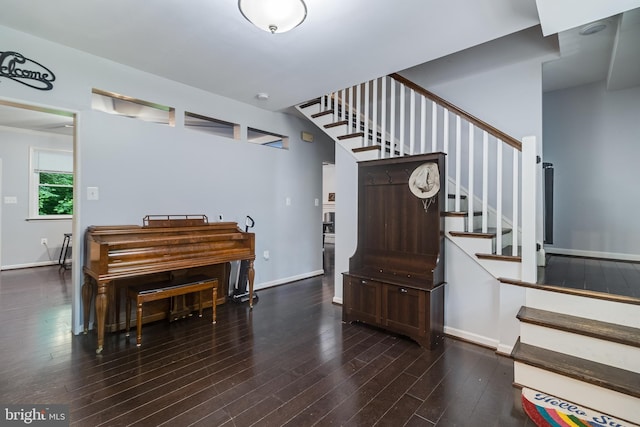 10560 S Faulkner Rd, Faulkner, MD 20632 - staircase with wood-type flooring and baseboards