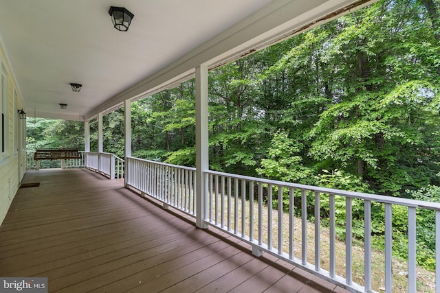 10560 S Faulkner Rd, Faulkner, MD 20632 - porch with a wooded view