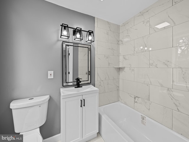 519 23rd Pl NE, Washington, DC 20002 - full bath featuring vanity, toilet, and bathtub / shower combination