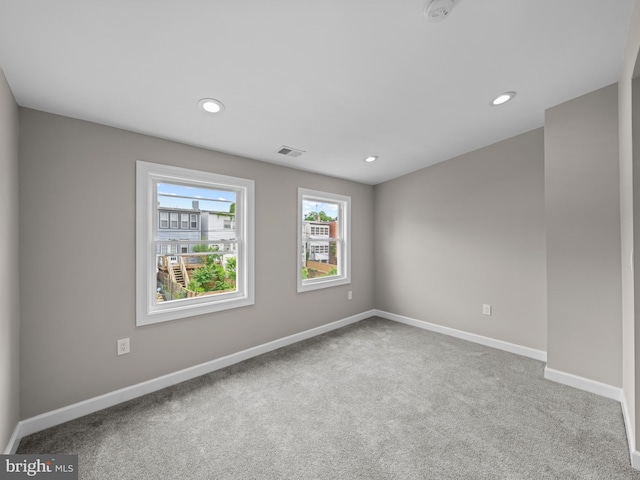 519 23rd Pl NE, Washington, DC 20002 - unfurnished room with carpet floors, baseboards, recessed lighting, and a smoke detector