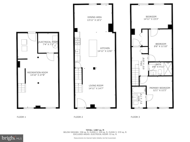 519 23rd Pl NE, Washington, DC 20002 - floor plan / room layout