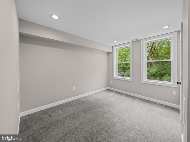 519 23rd Pl NE, Washington, DC 20002 - carpeted empty room with baseboards and recessed lighting
