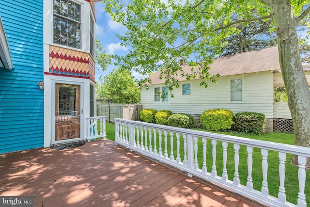 19 Center St, Barnegat, NJ 08005 - view of wooden deck