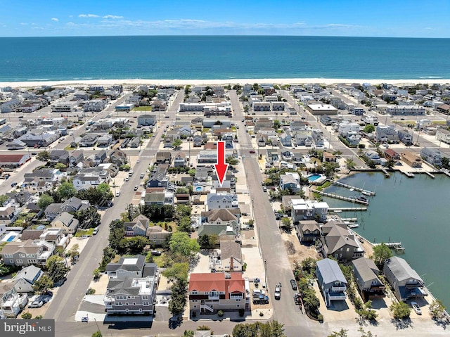 215 W 23rd St, Ship Bottom, NJ 08008 - aerial overview of property's location featuring unending shoreline and nearby suburban area