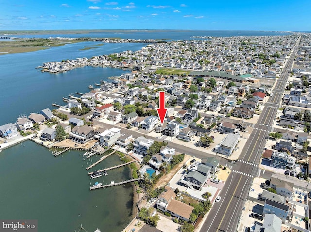 215 W 23rd St, Ship Bottom, NJ 08008 - aerial view of property's location featuring a large body of water and nearby suburban area