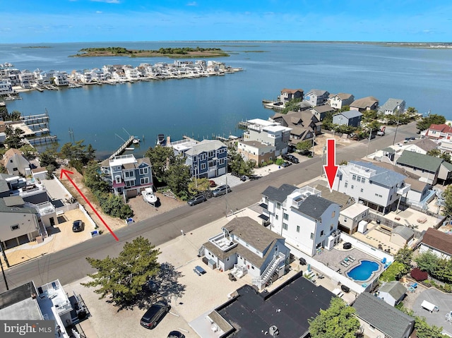 215 W 23rd St, Ship Bottom, NJ 08008 - aerial perspective of suburban area featuring a large body of water