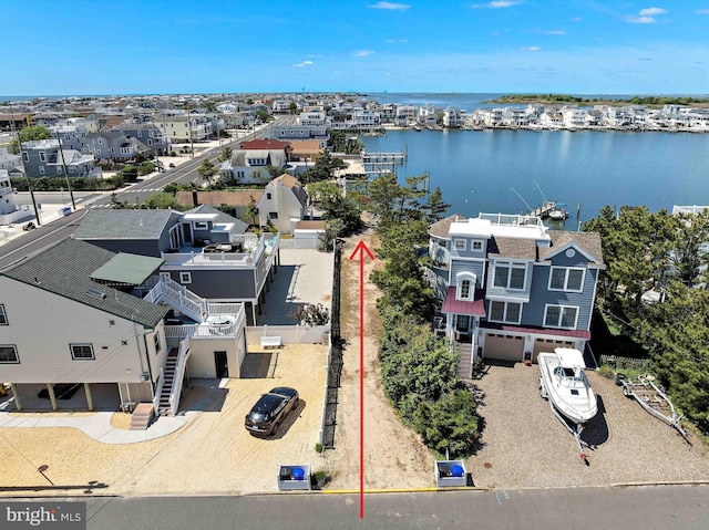 215 W 23rd St, Ship Bottom, NJ 08008 - aerial perspective of suburban area with a nearby body of water