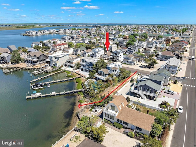 215 W 23rd St, Ship Bottom, NJ 08008 - aerial view of property's location with a nearby body of water and nearby suburban area