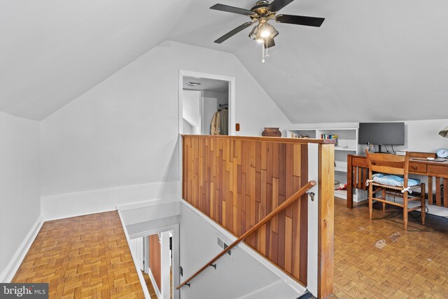 1011 Woodcliffe Ave, Media, PA 19063 - office space with a ceiling fan and vaulted ceiling
