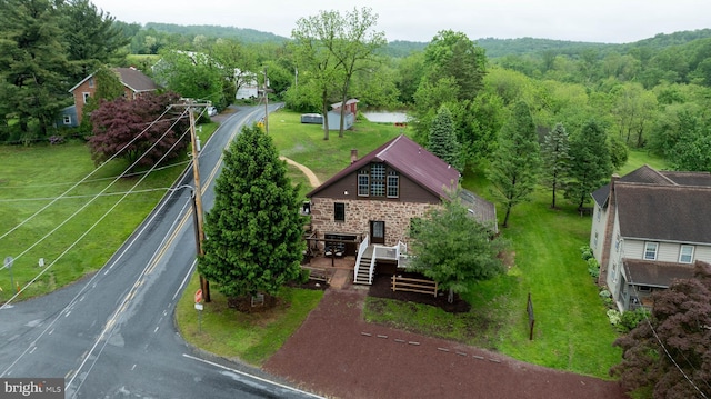 1700 N Texter Mountain Rd, Reinholds, PA 17569 - aerial view of property and surrounding area featuring a heavily wooded area