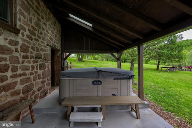 1700 N Texter Mountain Rd, Reinholds, PA 17569 - view of patio / terrace featuring a hot tub