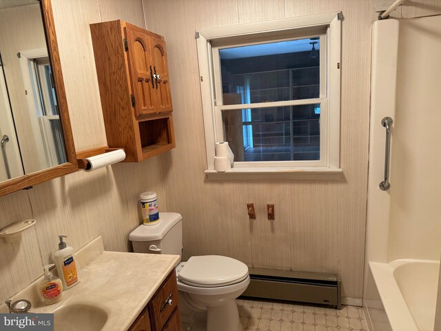 402 W Summit St, Mohnton, PA 19540 - full bathroom with a baseboard radiator, toilet, and vanity
