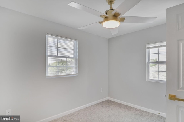 3604 White Ave, Baltimore, MD 21206 - empty room with plenty of natural light, carpet flooring, baseboards, and a ceiling fan
