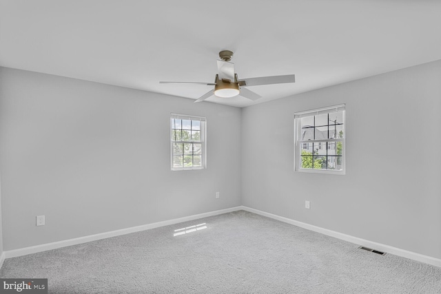 3604 White Ave, Baltimore, MD 21206 - carpeted empty room with baseboards and a ceiling fan