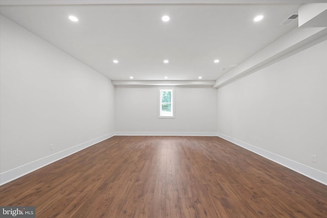 5 Raintree Rd, Chadds Ford, PA 19317 - unfurnished room featuring baseboards, dark wood-type flooring, and recessed lighting