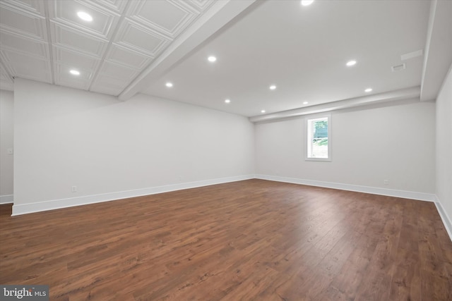 5 Raintree Rd, Chadds Ford, PA 19317 - empty room featuring recessed lighting, dark wood-type flooring, and baseboards
