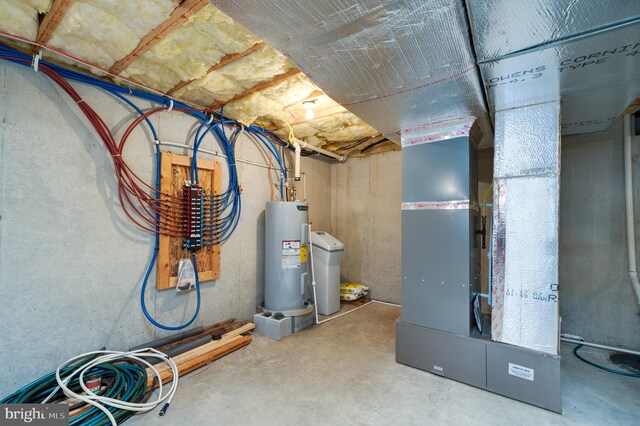 314 Valley Ct, Sinking Spring, PA 19608 - utility room with electric water heater and heating unit