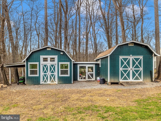 view of barn