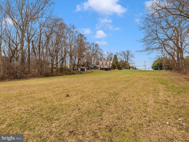 view of grassy yard