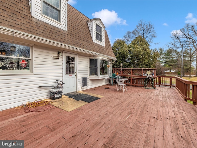 view of wooden deck