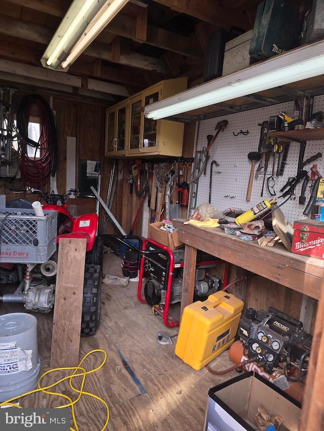 view of storage area
