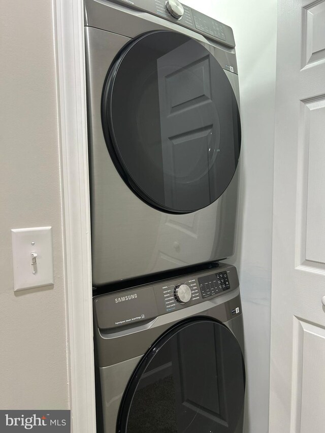 14400 Northumberland Hwy, Heathsville, VA 22473 - laundry room with estacked washer and dryer