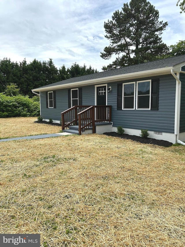 14400 Northumberland Hwy, Heathsville, VA 22473 - ranch-style home with a front yard
