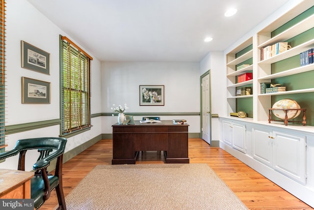 16909 Batchellors Forest Rd, Silver Spring, MD 20906 - office featuring light wood-style floors and recessed lighting