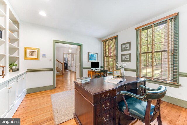 16909 Batchellors Forest Rd, Silver Spring, MD 20906 - office space featuring healthy amount of natural light, light wood-style flooring, and recessed lighting