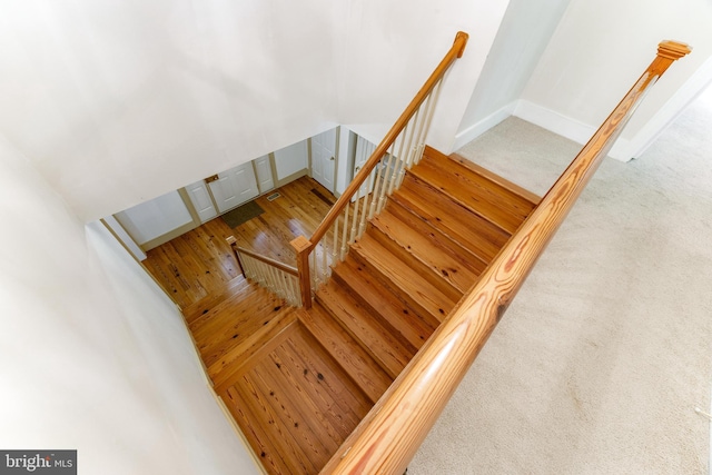 16909 Batchellors Forest Rd, Silver Spring, MD 20906 - stairway with baseboards