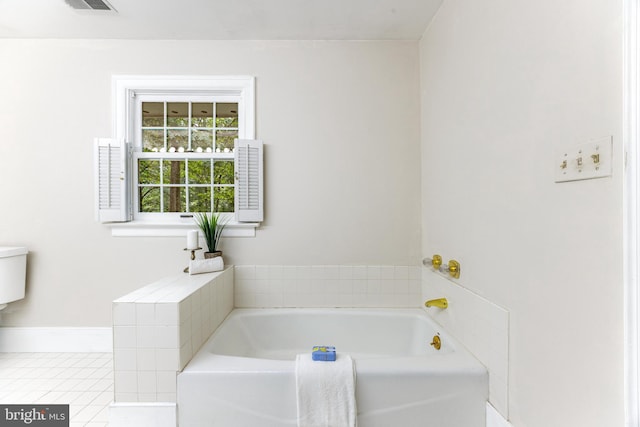 16909 Batchellors Forest Rd, Silver Spring, MD 20906 - full bath featuring a garden tub and tile patterned floors
