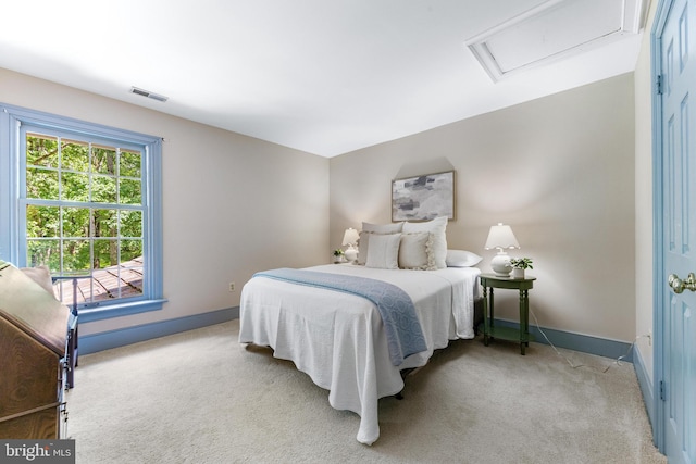 16909 Batchellors Forest Rd, Silver Spring, MD 20906 - bedroom with carpet, attic access, and baseboards