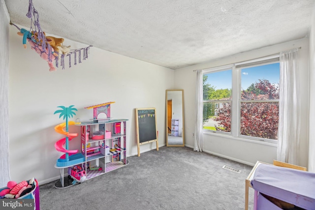 2908 Ruskin Ct, Abingdon, MD 21009 - playroom with carpet flooring, a textured ceiling, and baseboards