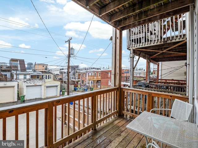 628 E Fort Ave, Baltimore, MD 21230 - deck featuring a residential view