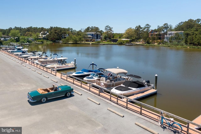 17 Robins Ln, Rehoboth Beach, DE 19971 - dock with a water view and view of scattered trees