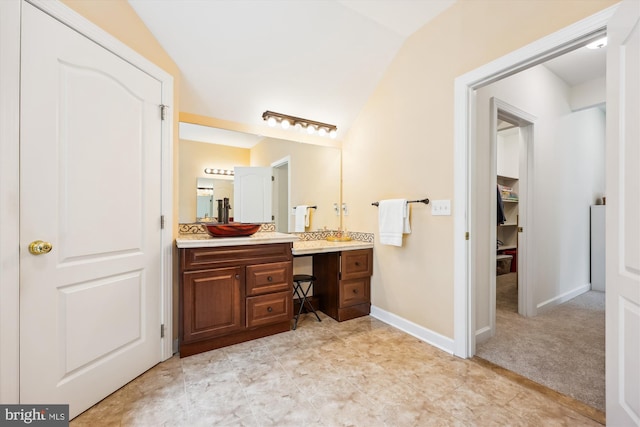 15613 Ancient Oak, North Potomac, MD 20878 - bathroom with vanity and vaulted ceiling