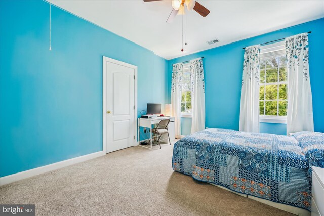 15613 Ancient Oak, North Potomac, MD 20878 - carpeted bedroom with ceiling fan and a desk