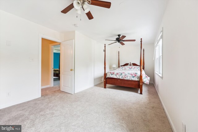 15613 Ancient Oak, North Potomac, MD 20878 - bedroom with light carpet and a ceiling fan