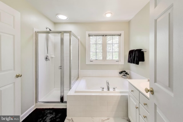 9093 Acheson Ct, Lorton, VA 22079 - full bath with a garden tub, a shower stall, and vanity